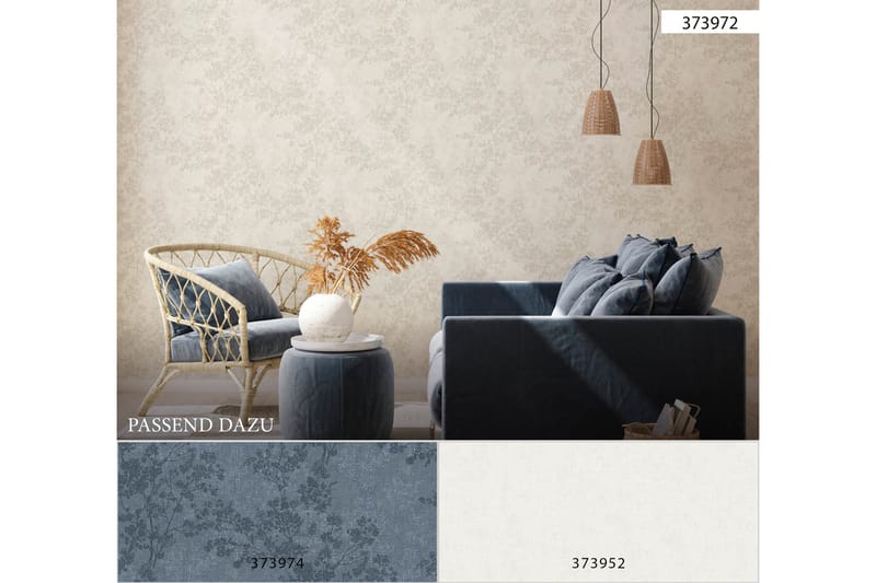 Blommig Tapet New Walls Cosy & Relax Ovävd - AS Creation - Inredning - Väggdekor - Tapet & tapettillbehör - Mönstrad tapet