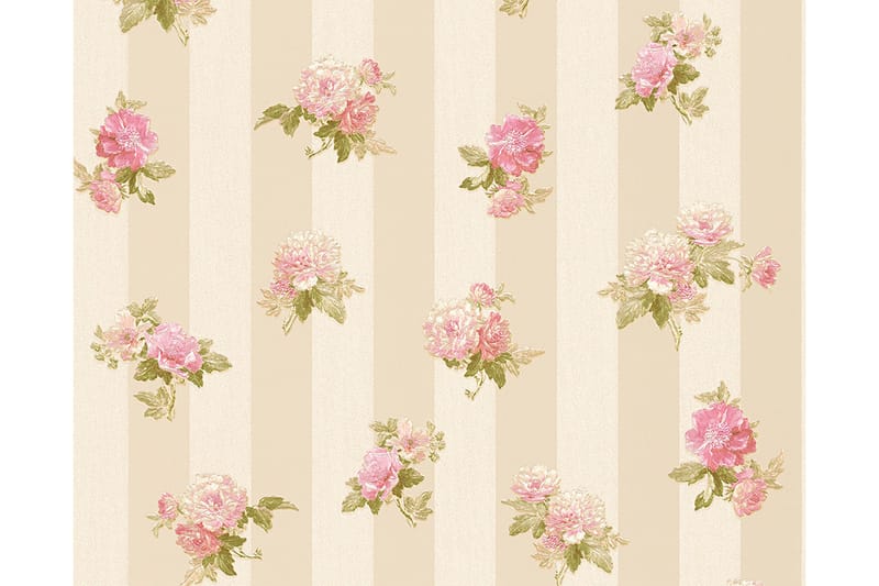 Blommig Tapet Romantico Ovävd Rosa - AS Creation - Inredning - Väggdekor - Tapet & tapettillbehör - Mönstrad tapet