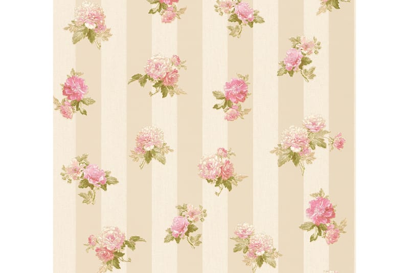 Blommig Tapet Romantico Ovävd Rosa - AS Creation - Inredning - Väggdekor - Tapet & tapettillbehör - Mönstrad tapet