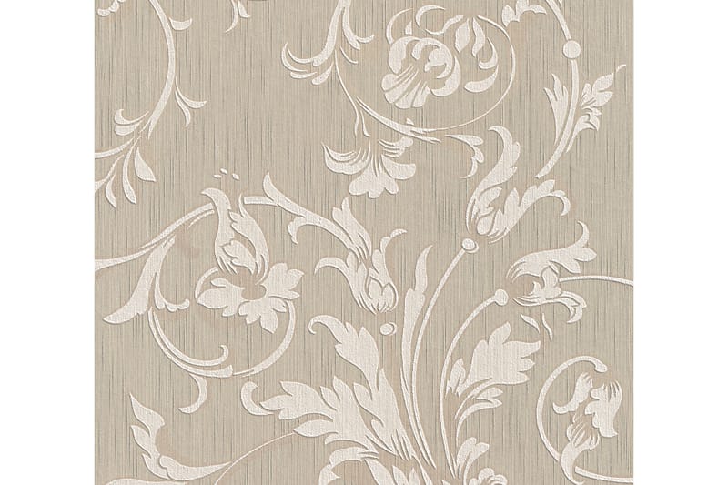 Blommig Tapet Tessuto Ovävd Beige - AS Creation - Inredning - Väggdekor - Tapet & tapettillbehör - Mönstrad tapet