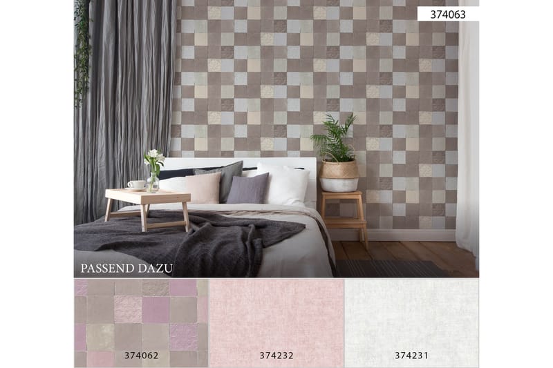 Bricka Tapet New Walls Finca Home Ovävd - AS Creation - Inredning - Väggdekor - Tapet & tapettillbehör - Mönstrad tapet