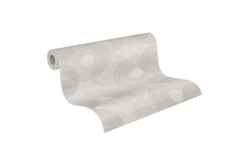 Cirkel look Tapet Attractive Ovävd Beige - AS Creation - Inredning - Väggdekor - Tapet & tapettillbehör - Mönstrad tapet