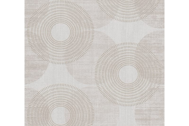 Cirkel look Tapet Attractive Ovävd Beige - AS Creation - Inredning - Väggdekor - Tapet & tapettillbehör - Mönstrad tapet