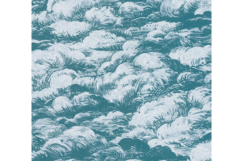 Cloud Tapet Jungle Chic Ovävd Blå Vit - AS Creation - Inredning - Väggdekor - Tapet & tapettillbehör - Mönstrad tapet