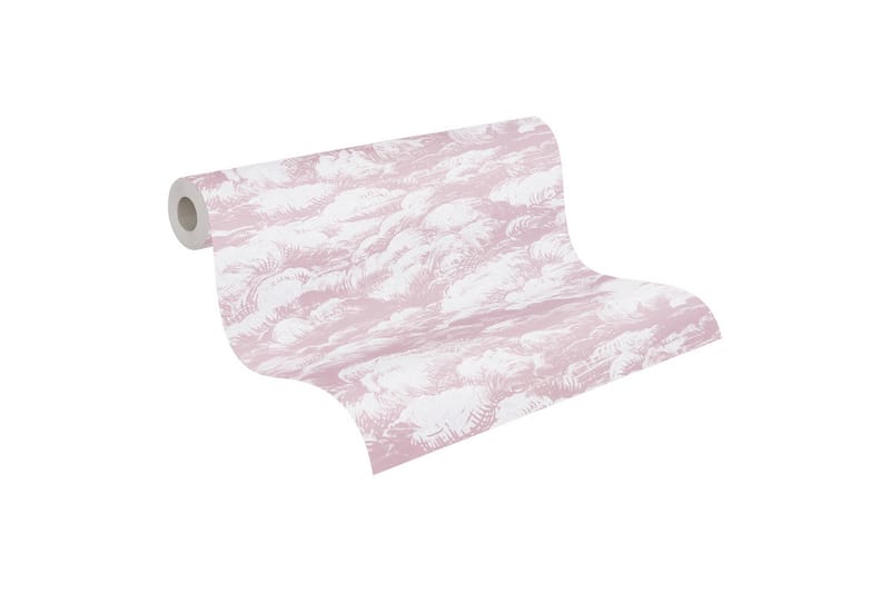 Cloud Tapet Jungle Chic Ovävd Rosa Vit - AS Creation - Inredning - Väggdekor - Tapet & tapettillbehör - Mönstrad tapet