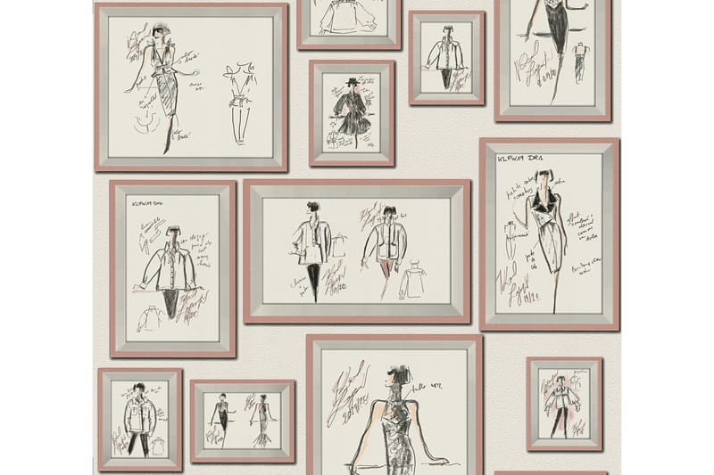 Designer Tapet Sketch by Karl Lagerf - AS Creation - Inredning - Väggdekor - Tapet & tapettillbehör - Mönstrad tapet
