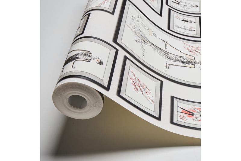 Designer Tapet Sketch by Karl Lagerfeld - AS Creation - Inredning - Väggdekor - Tapet & tapettillbehör - Mönstrad tapet