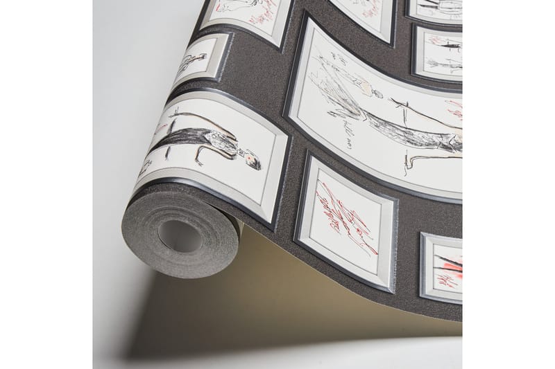 Designer Tapet Sketch by Karl Lagerfeld - AS Creation - Inredning - Väggdekor - Tapet & tapettillbehör - Mönstrad tapet