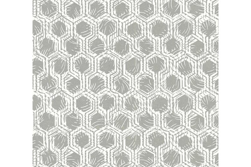 Geometric Tapet Alpha Ovävd Silver Vit - AS Creation - Inredning - Väggdekor - Tapet & tapettillbehör - Mönstrad tapet