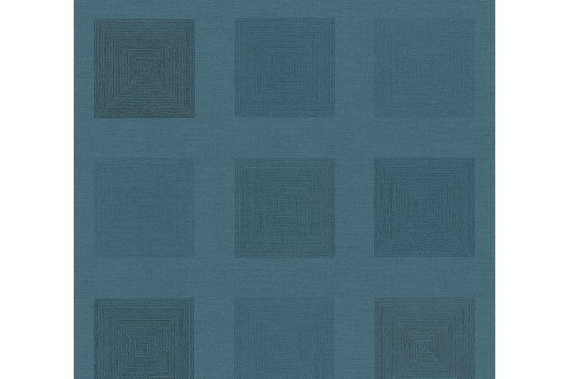 Geometric Tapet Ethnic Origin Ovävd Blå - AS Creation - Inredning - Väggdekor - Tapet & tapettillbehör - Mönstrad tapet