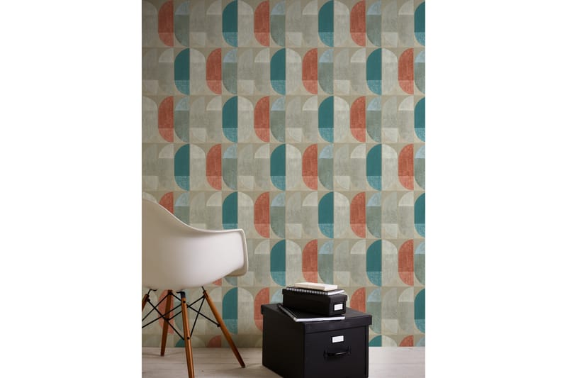 Geometric Tapet Geo Nordic Ovävd Beige - AS Creation - Inredning - Väggdekor - Tapet & tapettillbehör - Mönstrad tapet