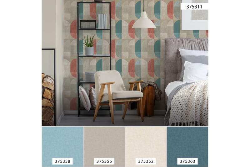 Geometric Tapet Geo Nordic Ovävd Beige - AS Creation - Inredning - Väggdekor - Tapet & tapettillbehör - Mönstrad tapet