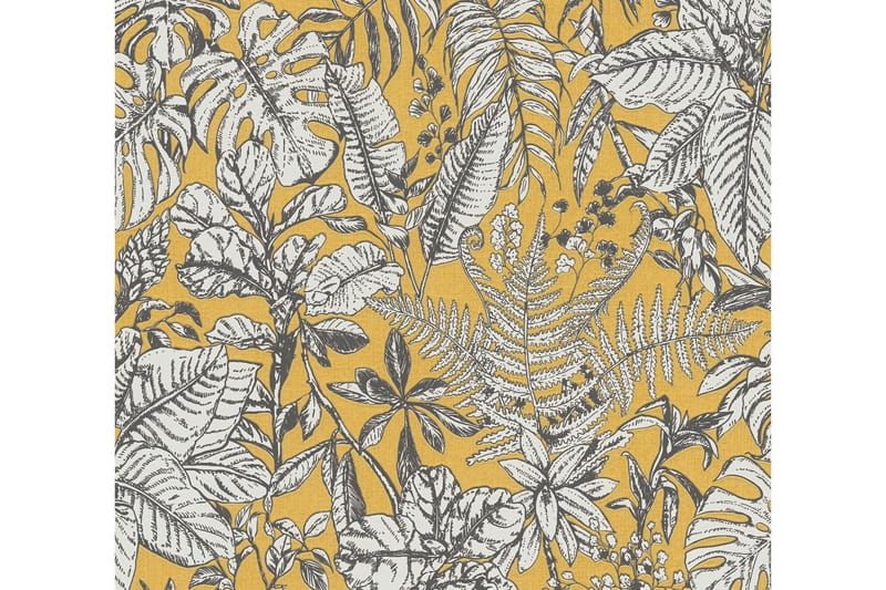 Jungle Tapet Daniel Hechter Ovävd Gul - AS Creation - Inredning - Väggdekor - Tapet & tapettillbehör - Mönstrad tapet