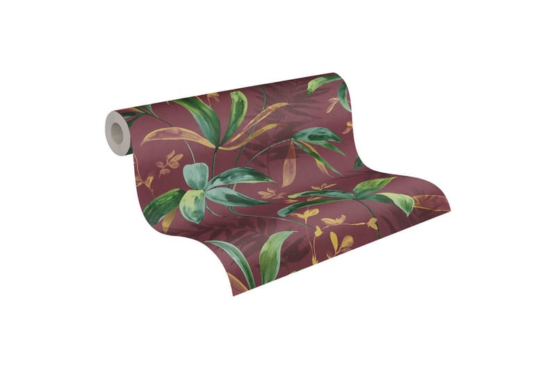 Jungle Tapet Jungle Chic Ovävd Röd - AS Creation - Inredning - Väggdekor - Tapet & tapettillbehör - Mönstrad tapet