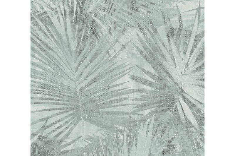 Palm tree Tapet Hygge Ovävd Blå Grön - AS Creation - Kökstapet - Mönstrad tapet - Vinyltapet