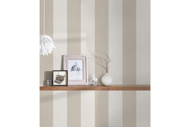 Randig Tapet New Elegance Ovävd Beige - AS Creation - Inredning - Väggdekor - Tapet & tapettillbehör - Mönstrad tapet