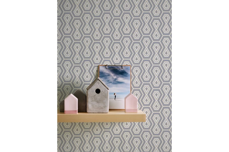 Retro style Tapet Jungle Chic Ovävd Grå - AS Creation - Inredning - Väggdekor - Tapet & tapettillbehör - Mönstrad tapet
