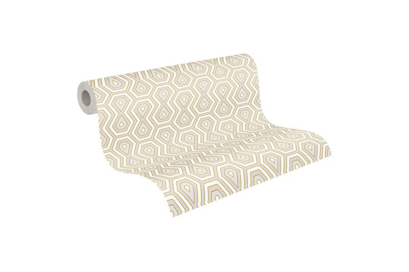 Retro style Tapet Jungle Chic Ovävd Guld - AS Creation - Inredning - Väggdekor - Tapet & tapettillbehör - Mönstrad tapet