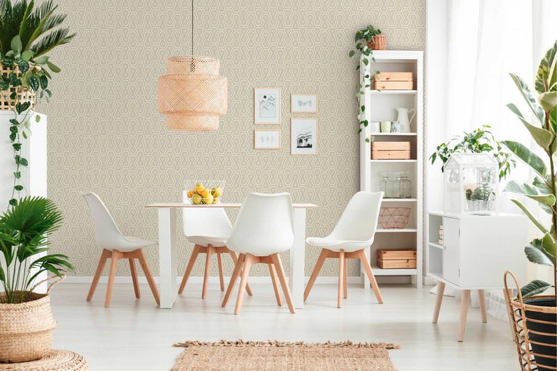 Retro style Tapet Jungle Chic Ovävd Guld - AS Creation - Inredning - Väggdekor - Tapet & tapettillbehör - Mönstrad tapet