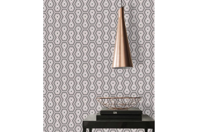 Retro style Tapet Jungle Chic Ovävd Rosa - AS Creation - Inredning - Väggdekor - Tapet & tapettillbehör - Mönstrad tapet