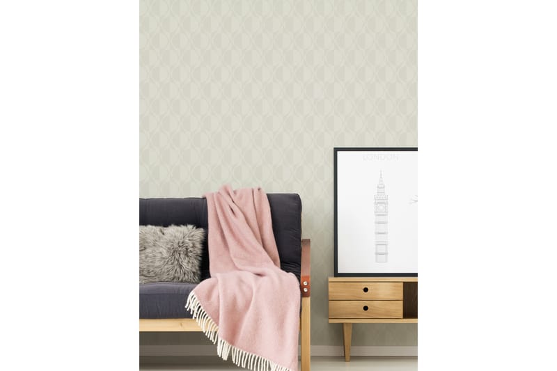 Retro style Tapet Pop Style Ovävd Cream - AS Creation - Inredning - Väggdekor - Tapet & tapettillbehör - Mönstrad tapet