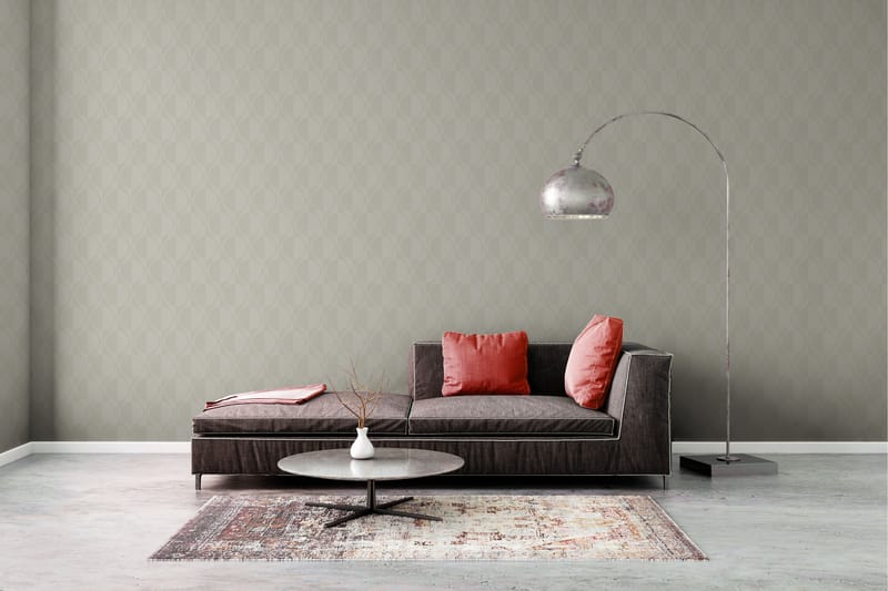 Retro style Tapet Pop Style Ovävd Cream - AS Creation - Inredning - Väggdekor - Tapet & tapettillbehör - Mönstrad tapet