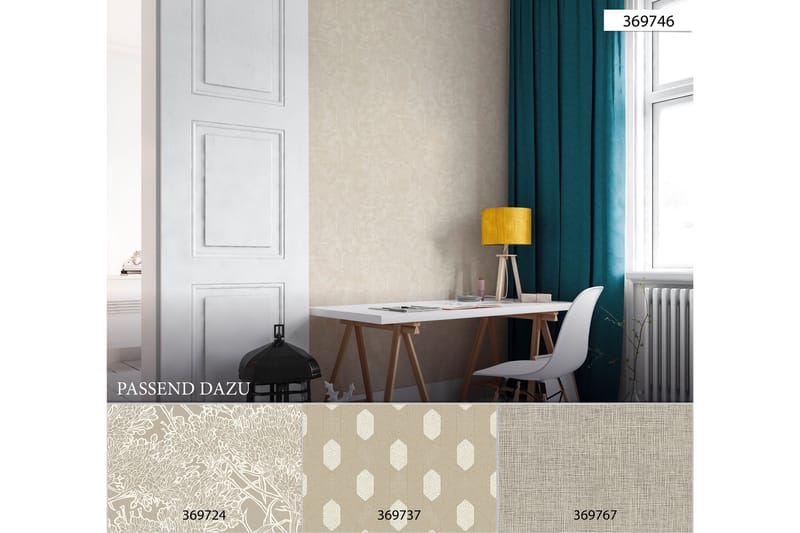 Slät Tapet Absolutely Chic Ovävd Beige - AS Creation - Inredning - Väggdekor - Tapet & tapettillbehör - Mönstrad tapet