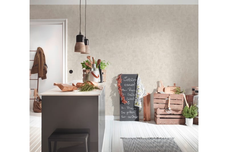 Slät Tapet Blooming Ovävd Cream - AS Creation - Inredning - Väggdekor - Tapet & tapettillbehör - Mönstrad tapet
