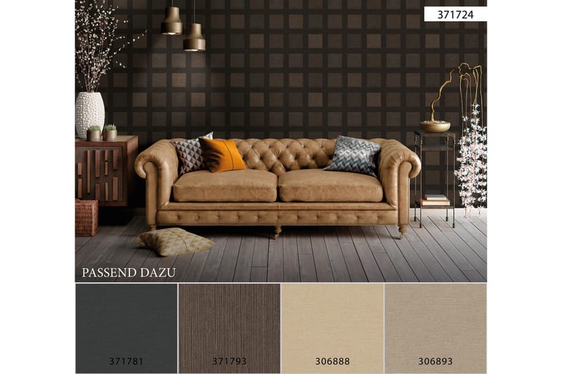 Slät Tapet Cuba Ovävd Beige Brun - AS Creation - Inredning - Väggdekor - Tapet & tapettillbehör - Mönstrad tapet