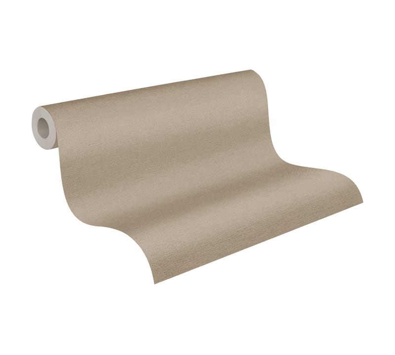 Slät Tapet Cuba Ovävd Beige Brun - AS Creation - Inredning - Väggdekor - Tapet & tapettillbehör - Mönstrad tapet