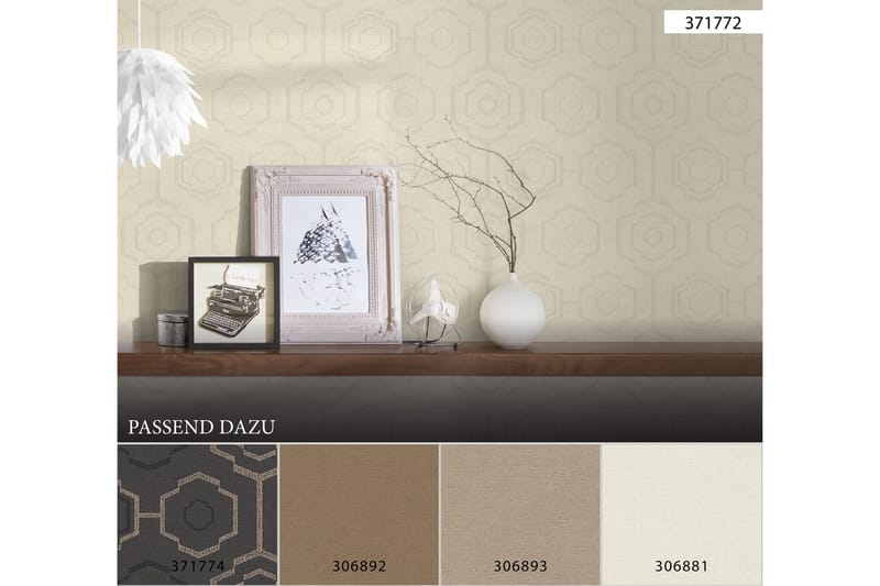 Slät Tapet Cuba Ovävd Beige Brun - AS Creation - Inredning - Väggdekor - Tapet & tapettillbehör - Mönstrad tapet