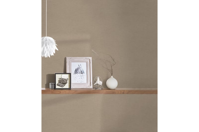 Slät Tapet Cuba Ovävd Beige Brun - AS Creation - Inredning - Väggdekor - Tapet & tapettillbehör - Mönstrad tapet