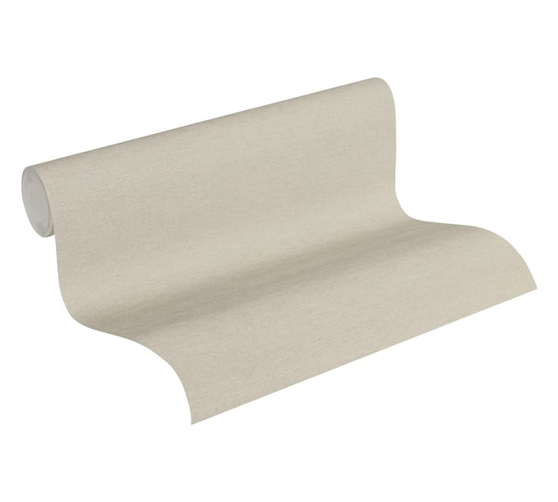 Slät Tapet Cuba Ovävd Beige Grå - AS Creation - Inredning - Väggdekor - Tapet & tapettillbehör - Mönstrad tapet