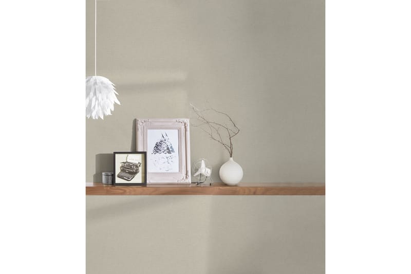 Slät Tapet Cuba Ovävd Beige Grå - AS Creation - Inredning - Väggdekor - Tapet & tapettillbehör - Mönstrad tapet