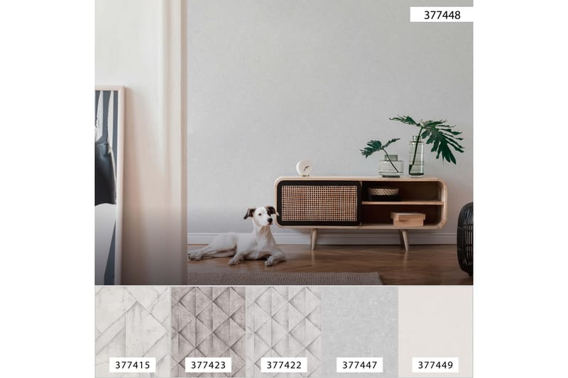 Slät Tapet Industrial Ovävd Grå Vit - AS Creation - Kökstapet - Mönstrad tapet - Vinyltapet