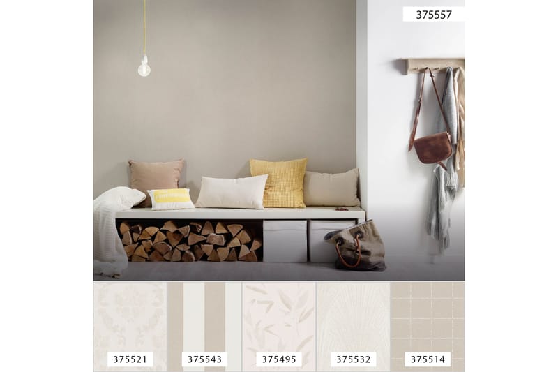 Slät Tapet New Elegance Ovävd Beige - AS Creation - Inredning - Väggdekor - Tapet & tapettillbehör - Mönstrad tapet
