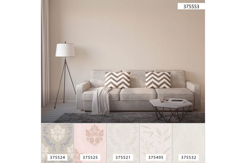 Slät Tapet New Elegance Ovävd Cream - AS Creation - Inredning - Väggdekor - Tapet & tapettillbehör - Mönstrad tapet