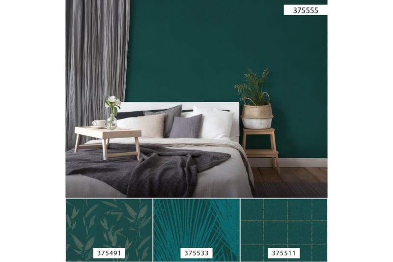Slät Tapet New Elegance Ovävd Grön - AS Creation - Inredning - Väggdekor - Tapet & tapettillbehör - Mönstrad tapet