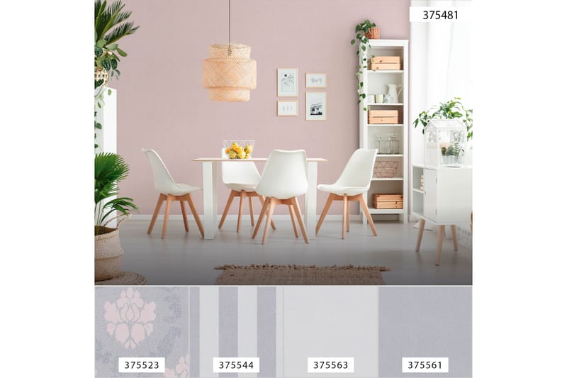 Slät Tapet New Elegance Ovävd Rosa - AS Creation - Inredning - Väggdekor - Tapet & tapettillbehör - Mönstrad tapet