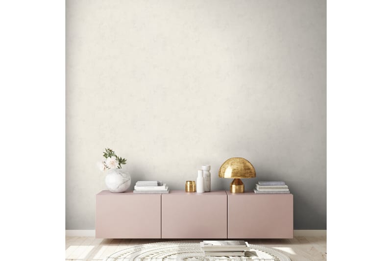 Slät Tapet New Walls Ovävd Cream - AS Creation - Inredning - Väggdekor - Tapet & tapettillbehör - Mönstrad tapet