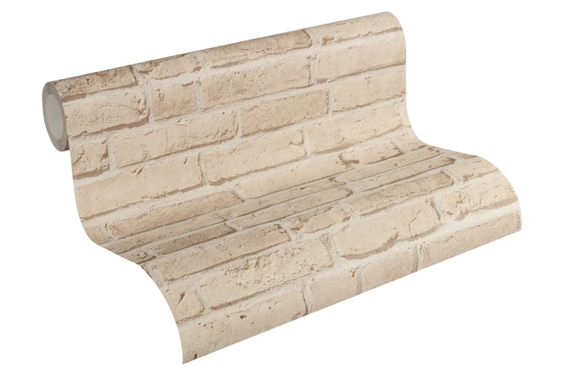 Sten Tapet Ovävd Beige - AS Creation - Inredning - Väggdekor - Tapet & tapettillbehör - Mönstrad tapet