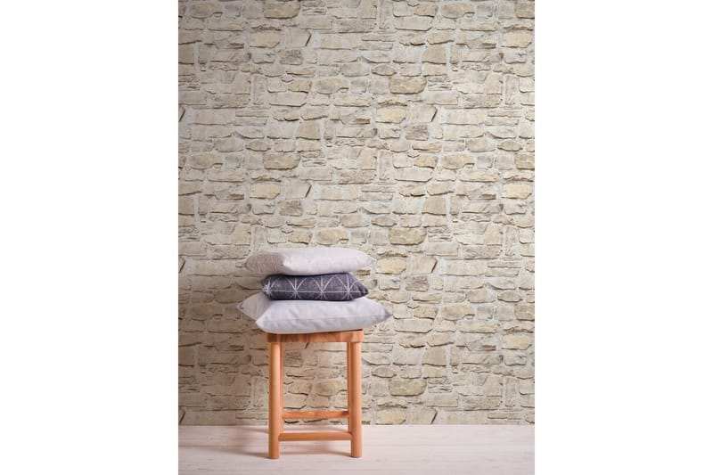 Sten Tapet Ovävd Beige Gul - AS Creation - Inredning - Väggdekor - Tapet & tapettillbehör - Mönstrad tapet