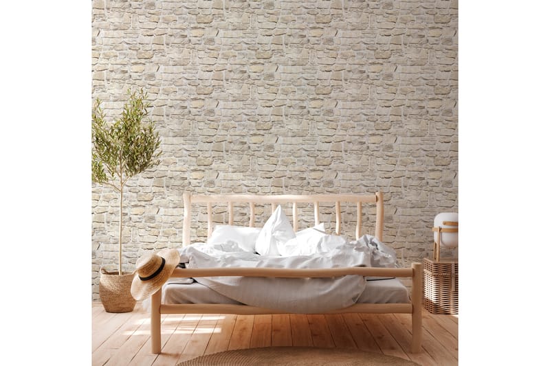 Sten Tapet Ovävd Beige Gul - AS Creation - Inredning - Väggdekor - Tapet & tapettillbehör - Mönstrad tapet