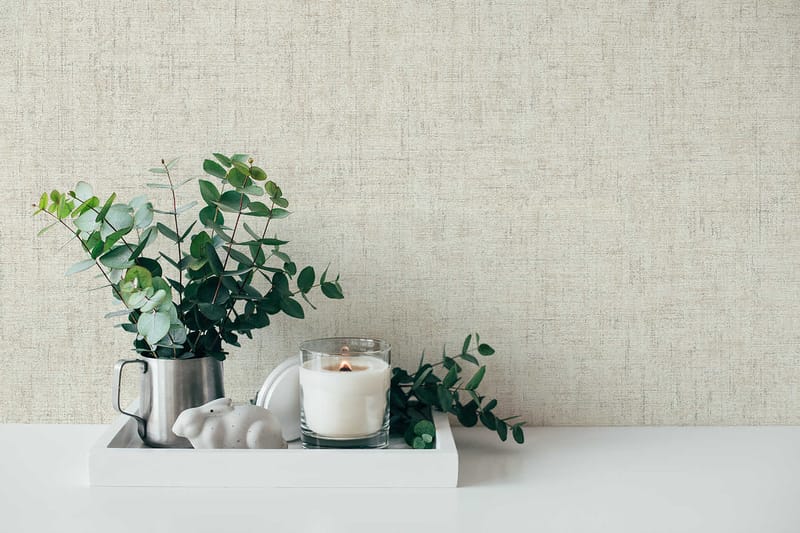 Vintage Tapet Cuba Ovävd Beige Cream - AS Creation - Inredning - Väggdekor - Tapet & tapettillbehör - Mönstrad tapet