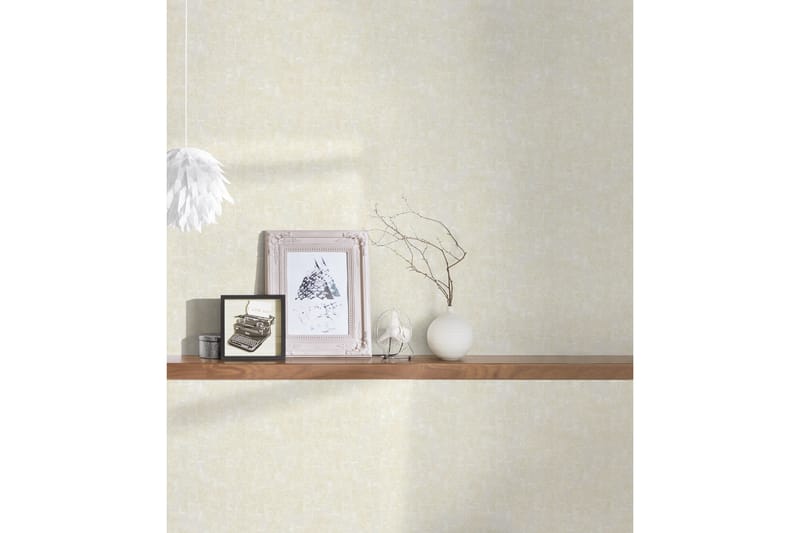 Vintage Tapet Di Seta Ovävd Beige - AS Creation - Inredning - Väggdekor - Tapet & tapettillbehör - Mönstrad tapet