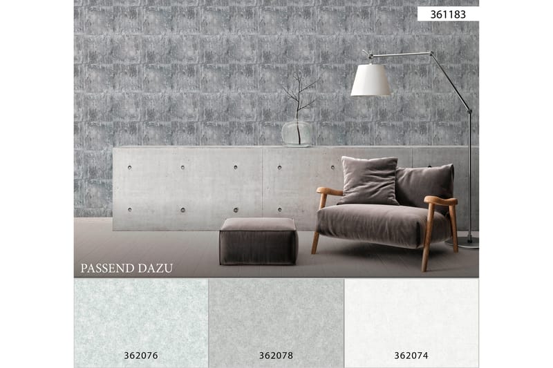 Vintage Tapet Ovävd Grå Svart Silver - AS Creation - Inredning - Väggdekor - Tapet & tapettillbehör - Mönstrad tapet