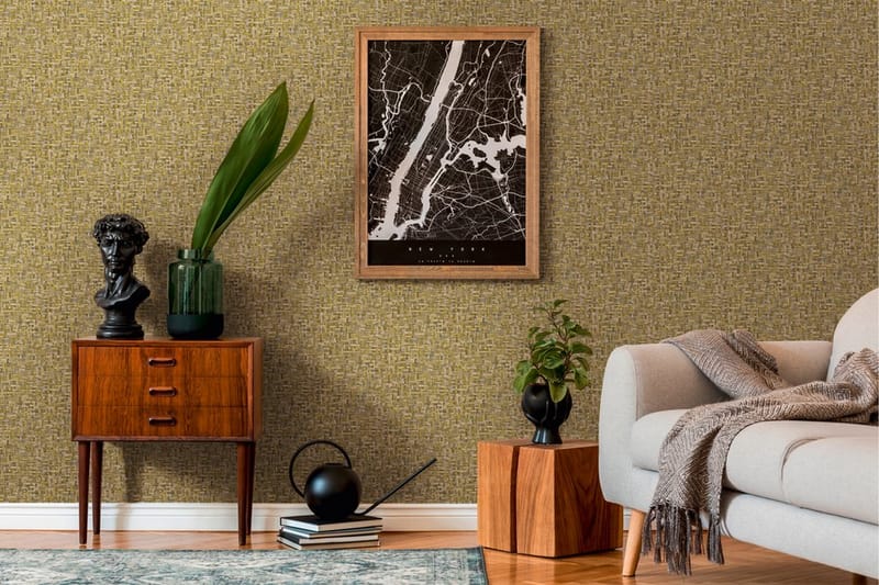 Wood effect Tapet Jungle Chic Ovävd - AS Creation - Inredning - Väggdekor - Tapet & tapettillbehör - Mönstrad tapet