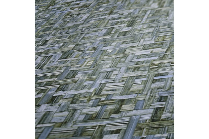 Wood effect Tapet Jungle Chic Ovävd Blå - AS Creation - Inredning - Väggdekor - Tapet & tapettillbehör - Mönstrad tapet