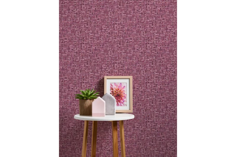 Wood effect Tapet Jungle Chic Ovävd Rosa - AS Creation - Inredning - Väggdekor - Tapet & tapettillbehör - Mönstrad tapet