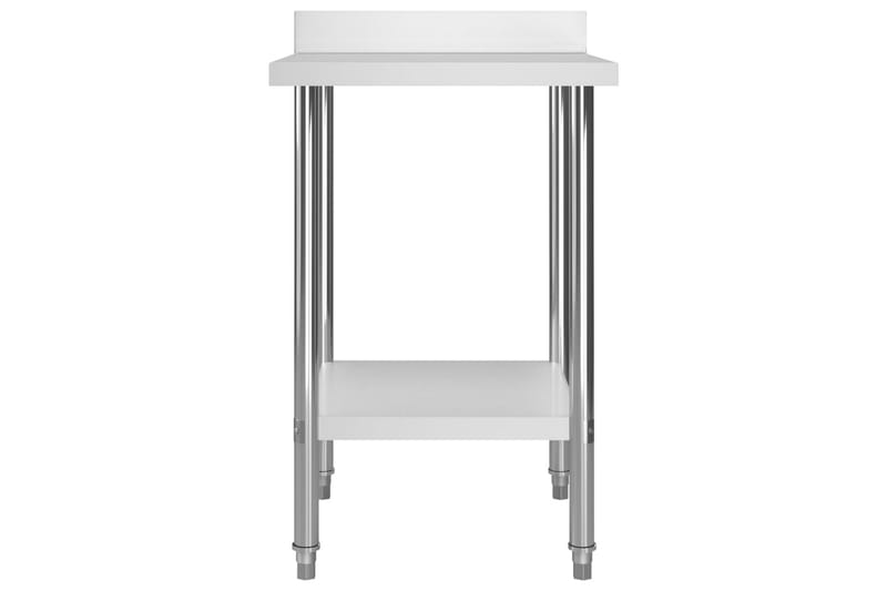 Arbetsbord med stänkskydd 60x60x93 cm rostfritt stål - Silver - Stänkskydd kök